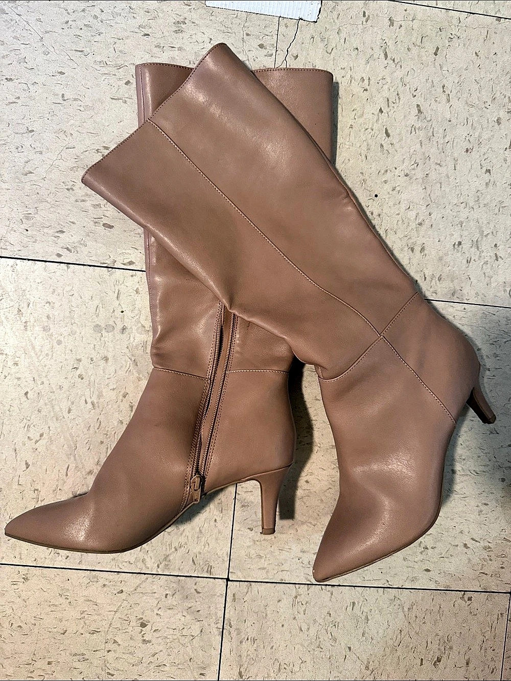 DV by Dolce Vita Pointed Toe Heeled Boots in Brown